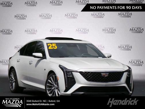 Crystal White Tricoat 2025 Cadillac CT5 Premium Luxury