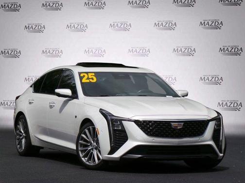 Crystal White Tricoat 2025 Cadillac CT5 Premium Luxury