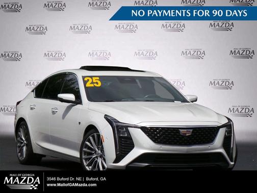 Crystal White Tricoat 2025 Cadillac CT5 Premium Luxury