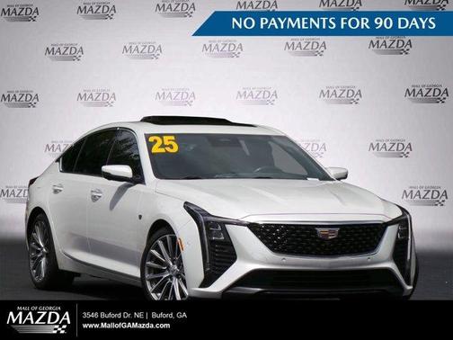 Crystal White Tricoat 2025 Cadillac CT5 Premium Luxury