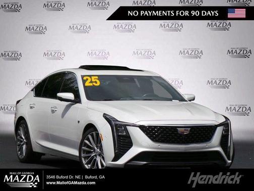Crystal White Tricoat 2025 Cadillac CT5 Premium Luxury