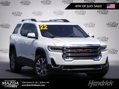 White Frost Tricoat 2022 GMC Acadia SLT