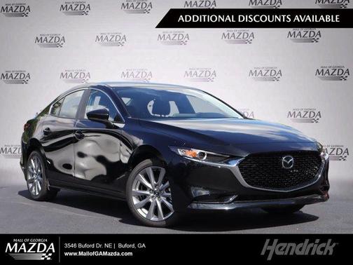 Jet Black Mica 2026 Mazda Mazda3 FWD w/Preferred Package