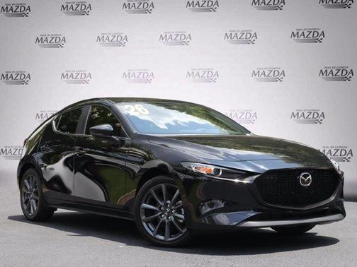 Jet Black Mica 2026 Mazda Mazda3 FWD w/Preferred Package