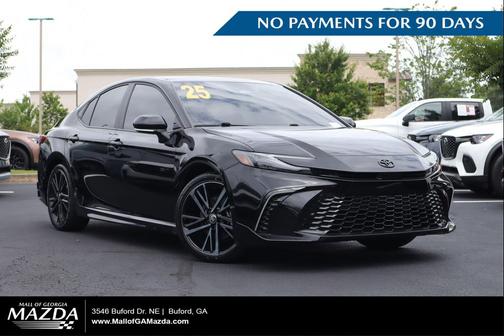 Midnight Black Metallic 2025 Toyota Camry XSE