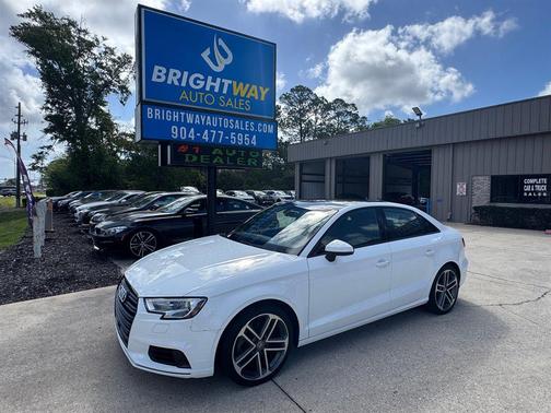 White 2019 Audi A3 Premium