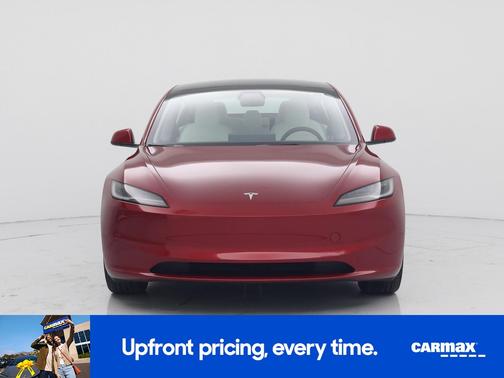 Red 2025 Tesla Model 3 Long Range