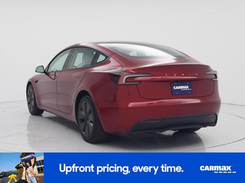 Red 2025 Tesla Model 3 Long Range