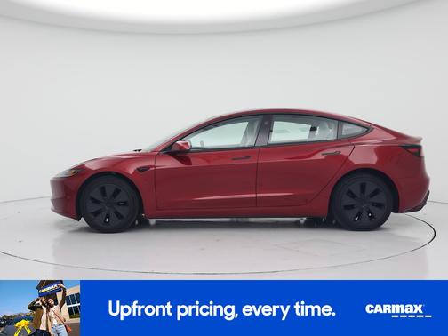 Red 2025 Tesla Model 3 Long Range