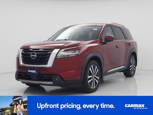 Red 2022 Nissan Pathfinder Platinum
