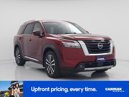 Red 2022 Nissan Pathfinder Platinum