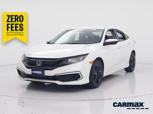 White 2020 Honda Civic LX