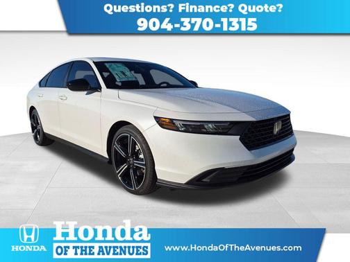 Platinum White Pearl 2026 Honda Accord Hybrid Sport