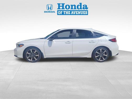 Platinum White Pearl 2026 Honda Civic Hybrid Sport Touring