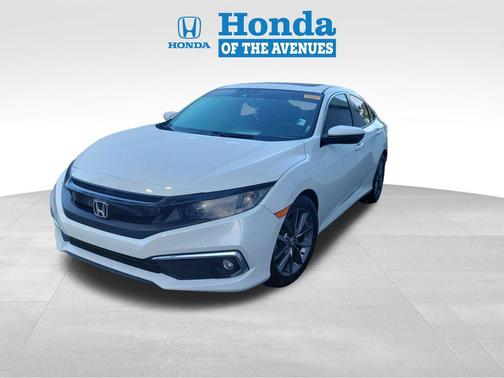 White 2019 Honda Civic EX-L
