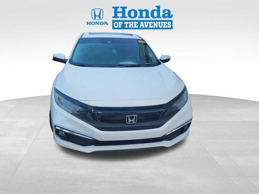 White 2019 Honda Civic EX-L