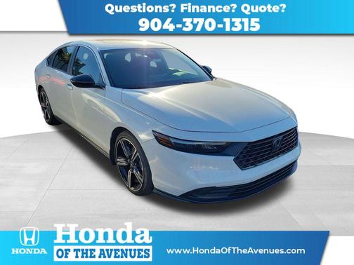 Platinum White Pearl 2023 Honda Accord Hybrid Sport