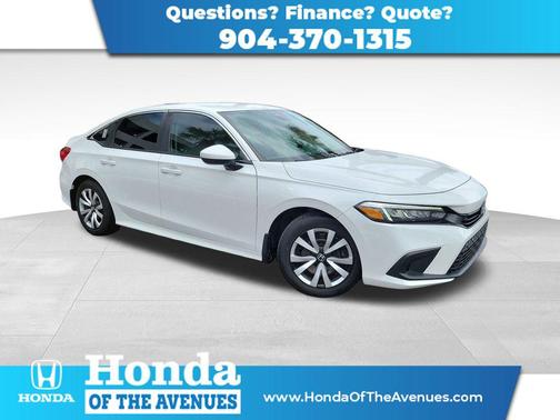 Platinum White Pearl 2023 Honda Civic LX