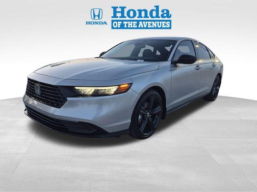 Solar Silver Metallic 2026 Honda Accord Hybrid Sport-L