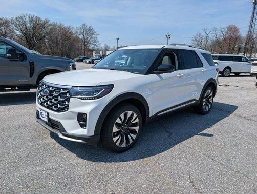Star White Metallic Tri-Coat 2026 Ford Explorer Platinum