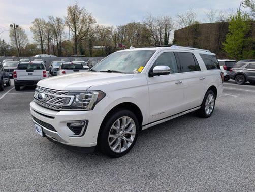 White Platinum Metallic Tri-Coat 2019 Ford Expedition Max Platinum