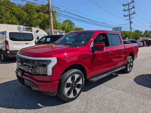 Red Metallic 2022 Ford F-150 Lightning Platinum