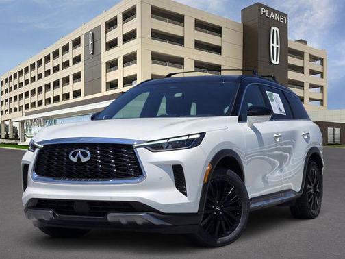 Majestic White/Black Obsidian 2024 INFINITI QX60 AUTOGRAPH