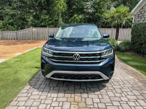 Tourmaline Blue Metallic 2021 Volkswagen Atlas 3.6L SE w/Technology