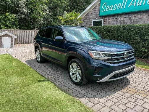 Tourmaline Blue Metallic 2021 Volkswagen Atlas 3.6L SE w/Technology