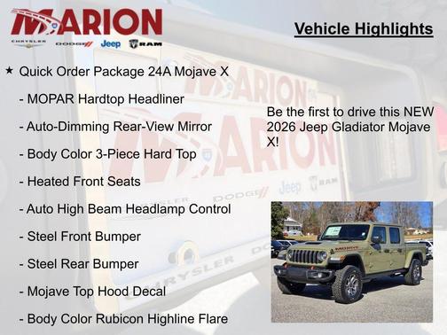 2026 Jeep Gladiator Mojave X 4x4