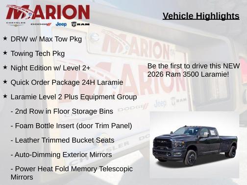Forged Blue Metallic 2026 RAM 3500 Laramie Crew Cab 4x4 8' Box