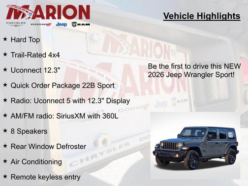 Anvil Clearcoat 2026 Jeep Wrangler Sport