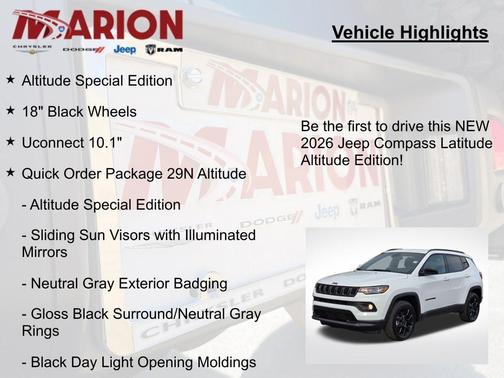 Bright White Clearcoat 2026 Jeep Compass Latitude