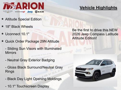 Bright White Clearcoat 2026 Jeep Compass Latitude