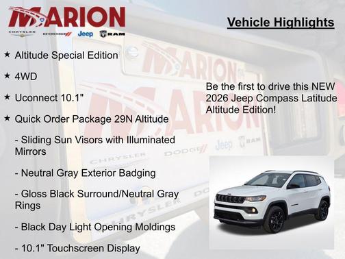Bright White Clearcoat 2026 Jeep Compass Latitude