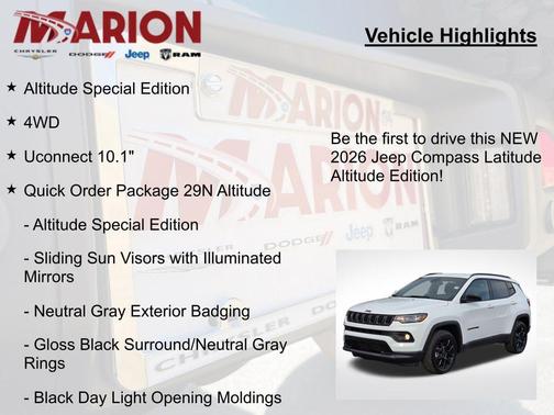 Bright White Clearcoat 2026 Jeep Compass Latitude