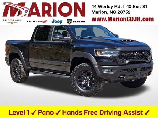 Diamond Black Crystal Pearlcoat 2026 RAM 1500 RHO Crew Cab 4x4 5'7' Box