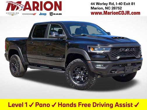 Diamond Black Crystal Pearlcoat 2026 RAM 1500 RHO Crew Cab 4x4 5'7' Box