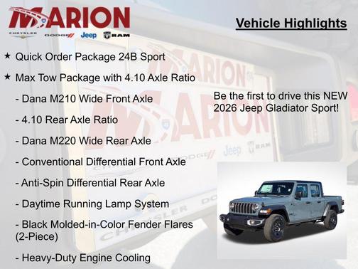 Anvil Clearcoat 2026 Jeep Gladiator Sport