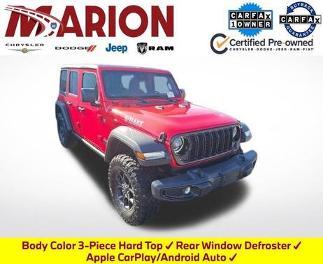 Firecracker Red Clearcoat 2025 Jeep Wrangler 4xe Willys