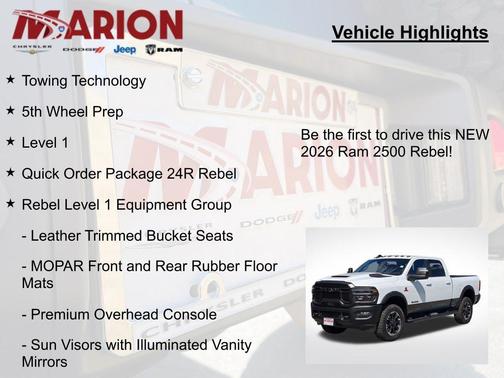 Bright White Clearcoat 2026 RAM 2500 Rebel