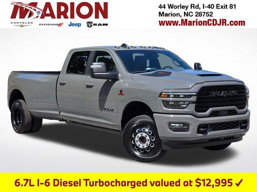 Ceramic Gray Clearcoat 2026 RAM 3500 Laramie Crew Cab 4x4 8' Box
