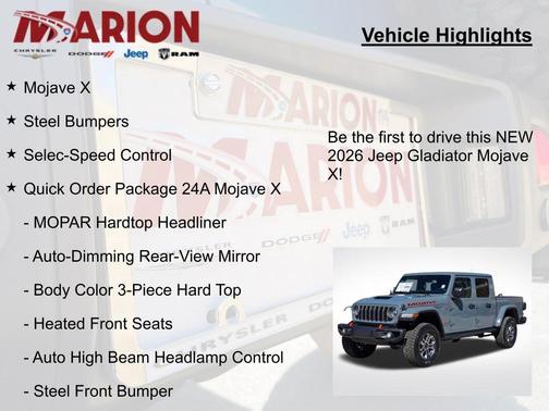 Anvil Clearcoat 2026 Jeep Gladiator Rubicon