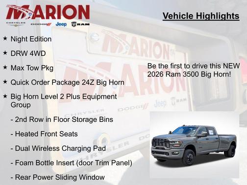 2026 RAM 3500 Big Horn Crew Cab 4x4 8' Box