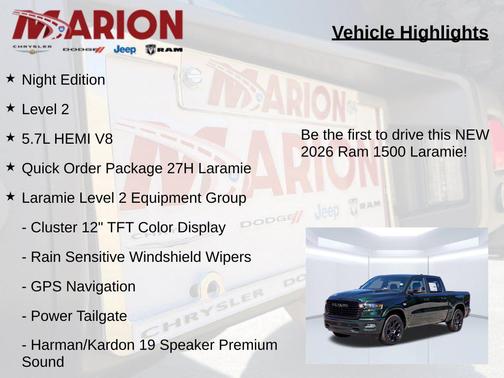 Serrano Green Metallic 2026 RAM 1500 Laramie