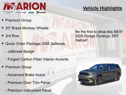 Green Machine 2026 Dodge Durango SRT Jailbreak AWD