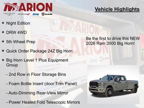 Ceramic Gray Clearcoat 2026 RAM 3500 Big Horn Crew Cab 4x4 8' Box