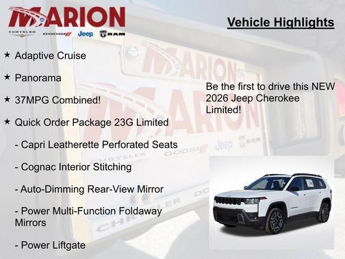 Bright White Clearcoat 2026 Jeep Cherokee Limited