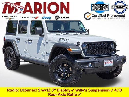 Bright White Clearcoat 2025 Jeep Wrangler 4xe Willys