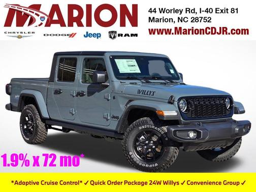 Anvil Clearcoat 2026 Jeep Gladiator Willys 4x4